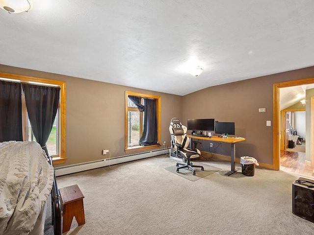 19 Falls Rd, Benton, ME 04901 - carpeted office space with a baseboard radiator, plenty of natural light, and baseboards