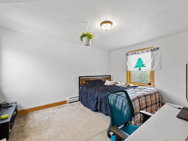 19 Falls Rd, Benton, ME 04901 - bedroom featuring baseboard heating, carpet floors, and baseboards