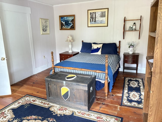 1233 State Route 32, Bristol, ME 04564 - bedroom with hardwood / wood-style flooring, ornamental molding, and baseboards