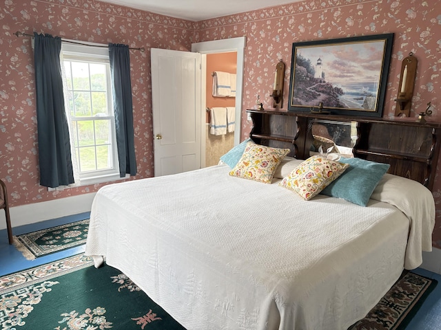 1233 State Route 32, Bristol, ME 04564 - bedroom with wallpapered walls