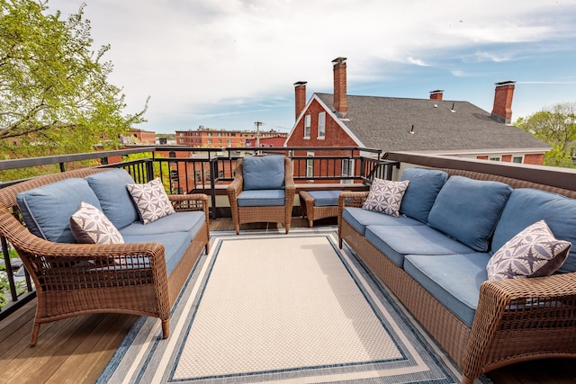 32 Pleasant St Unit 3, Portland, ME 04101 - deck featuring an outdoor hangout area