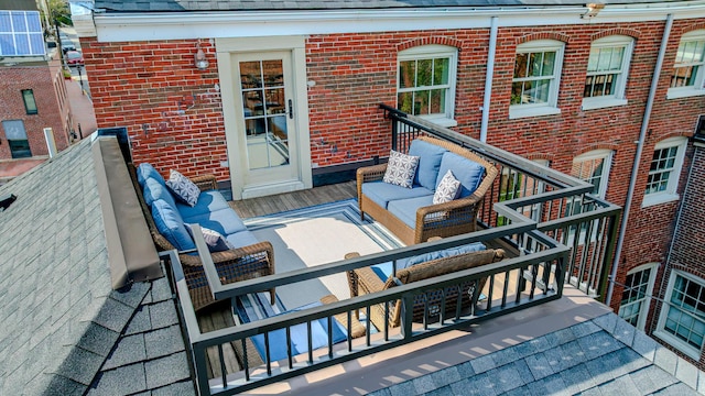 32 Pleasant St Unit 3, Portland, ME 04101 - wooden deck with an outdoor hangout area