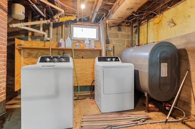 103 Green St, Augusta, ME 04330 - laundry area featuring washer and dryer and heating fuel