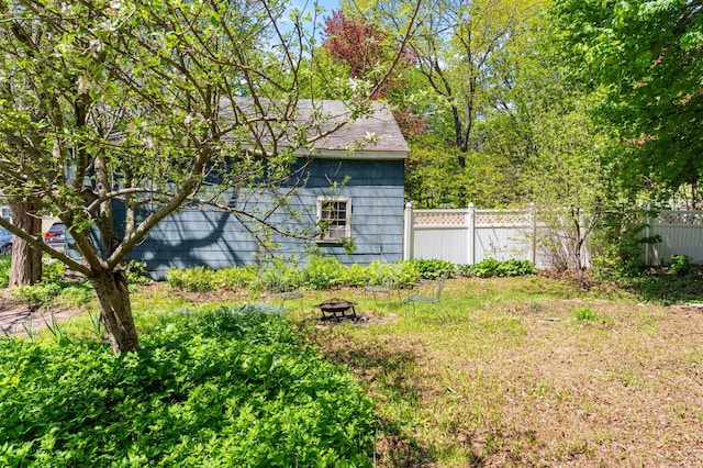 103 Green St, Augusta, ME 04330 - view of yard with an outdoor fire pit