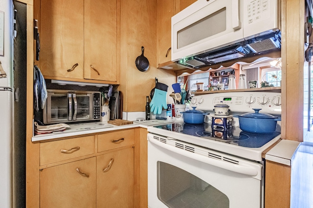580 Norway Rd, Waterford, ME 04088 - kitchen with white appliances and light countertops