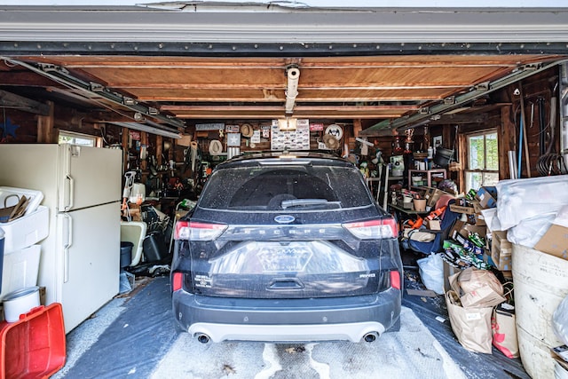 580 Norway Rd, Waterford, ME 04088 - garage featuring freestanding refrigerator