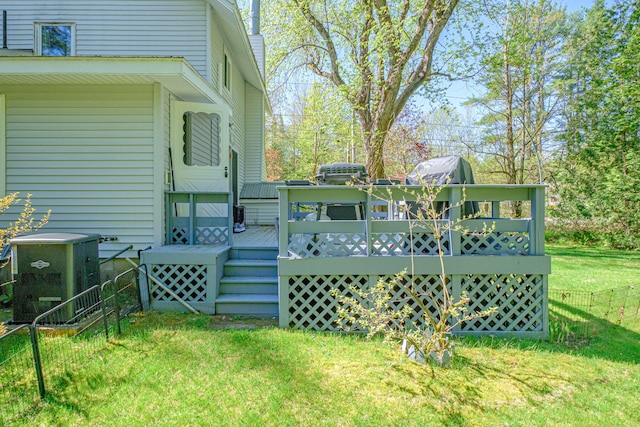 580 Norway Rd, Waterford, ME 04088 - view of yard featuring a deck and central AC unit