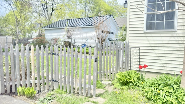 128 Fern St, Bangor, ME 04401 - view of yard featuring an outdoor structure, fence, and a gate