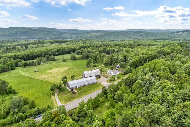 661 Veterans Hwy, Brooks, ME 04921 - bird's eye view of a forest and mountains