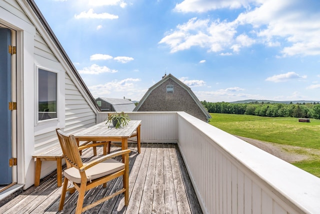 661 Veterans Hwy, Brooks, ME 04921 - wooden terrace featuring a yard