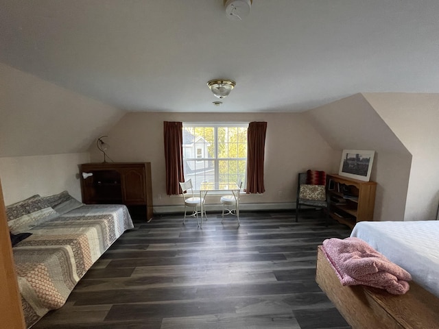 20 Chase Brook Dr, Alexander, ME 04694 - bedroom featuring lofted ceiling, wood finished floors, and baseboards