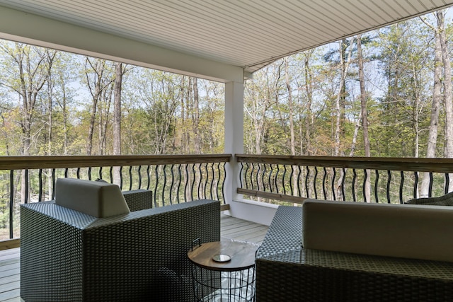 64 Old Kings Hwy, Ogunquit, ME 03907 - wooden terrace featuring view of scattered trees