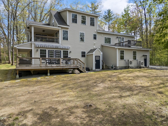 64 Old Kings Hwy, Ogunquit, ME 03907 - back of house with a balcony and a wooden deck