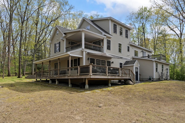 64 Old Kings Hwy, Ogunquit, ME 03907 - back of property with a balcony and a deck
