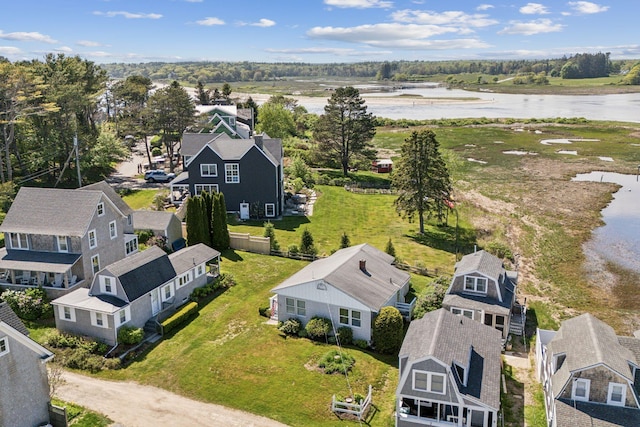 13 Atlantic Cir, Kennebunk, ME 04043 - aerial perspective of suburban area with a nearby body of water