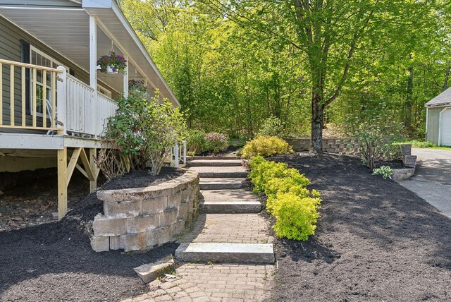 17 S Rd, Winthrop, ME 04364 - view of yard with a wooden deck