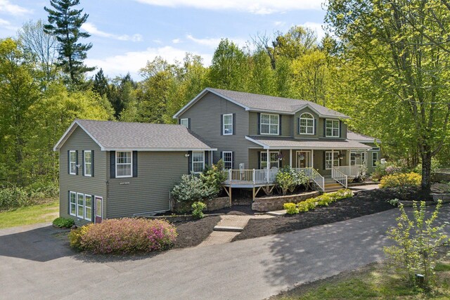 17 S Rd, Winthrop, ME 04364 - colonial home with covered porch and roof with shingles