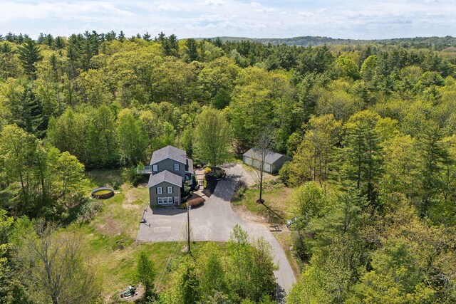17 S Rd, Winthrop, ME 04364 - view from above of property featuring a heavily wooded area