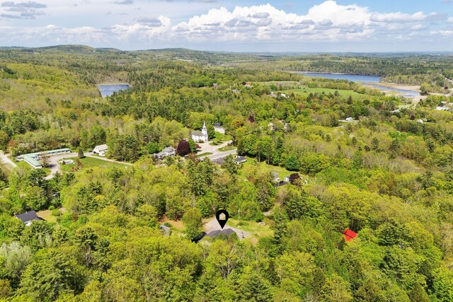 17 S Rd, Winthrop, ME 04364 - aerial view of a heavily wooded area and a nearby body of water