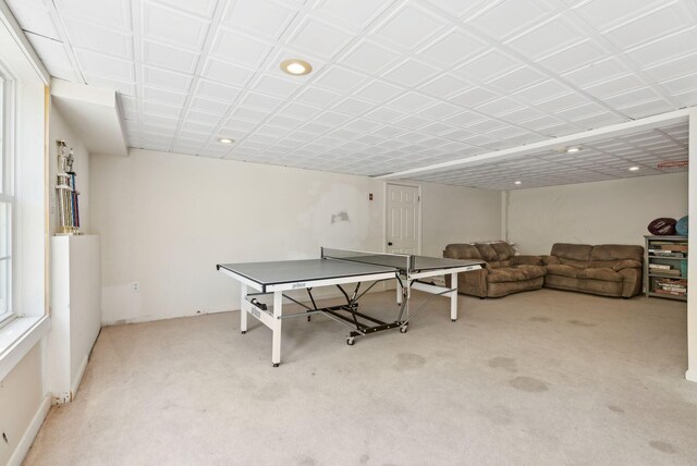 17 S Rd, Winthrop, ME 04364 - playroom with carpet floors and recessed lighting