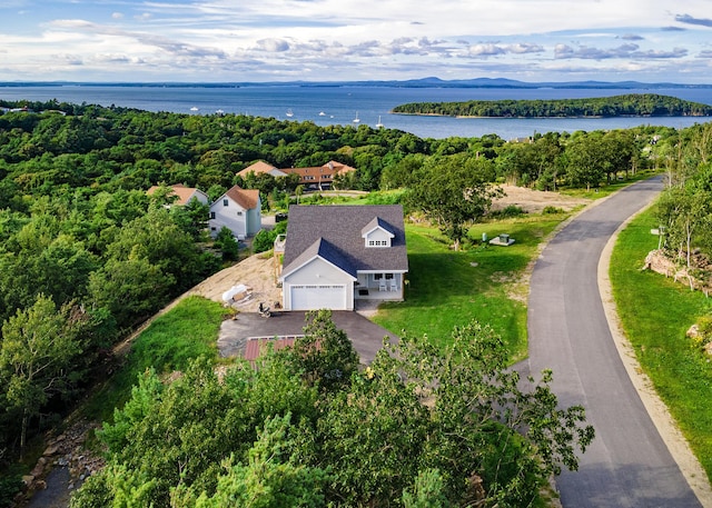 67 Hamilton Hill Way, Bar Harbor, ME 04609 - aerial view of property and surrounding area with a large body of water