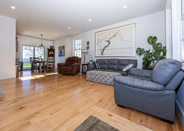 67 Hamilton Hill Way, Bar Harbor, ME 04609 - living area featuring wood finished floors and recessed lighting
