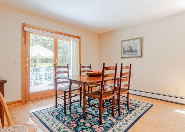 20 Ocean Side Ln, Bristol, ME 04554 - dining room featuring light wood-style flooring and baseboards