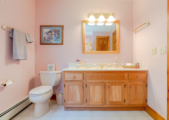 20 Ocean Side Ln, Bristol, ME 04554 - bathroom with baseboard heating and vanity