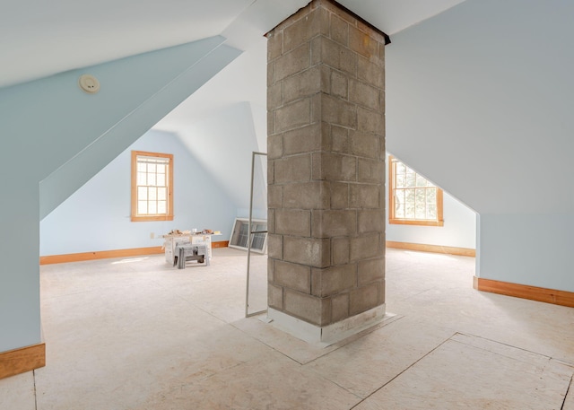 20 Ocean Side Ln, Bristol, ME 04554 - additional living space with lofted ceiling and baseboards