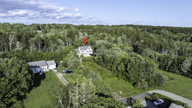 20 Ocean Side Ln, Bristol, ME 04554 - aerial overview of property's location featuring a heavily wooded area
