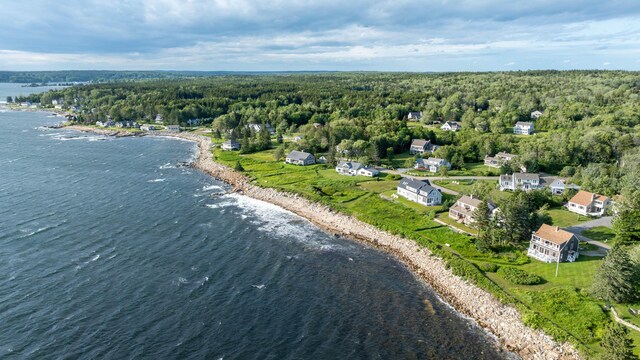 20 Ocean Side Ln, Bristol, ME 04554 - aerial view of property's location with a heavily wooded area and a nearby body of water