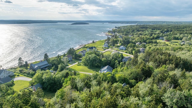 20 Ocean Side Ln, Bristol, ME 04554 - view of property location featuring a nearby body of water and a heavily wooded area