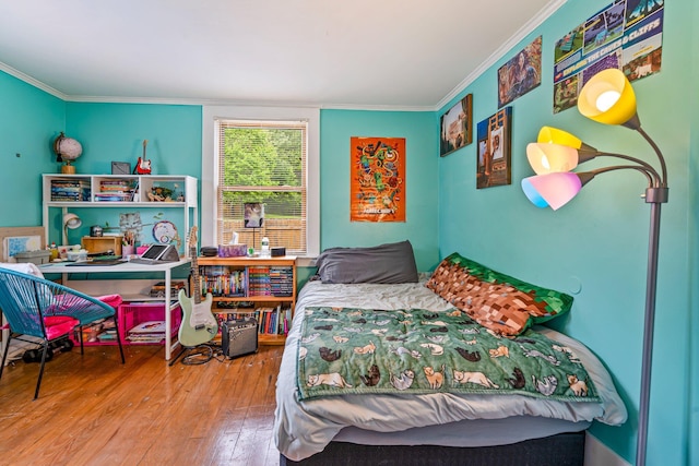 206 Sebago Lake Rd, Gorham, ME 04038 - bedroom featuring wood-type flooring and crown molding