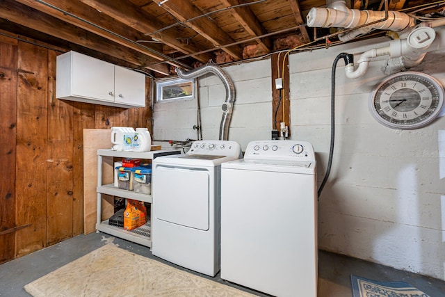 206 Sebago Lake Rd, Gorham, ME 04038 - washroom featuring washer and dryer and cabinet space