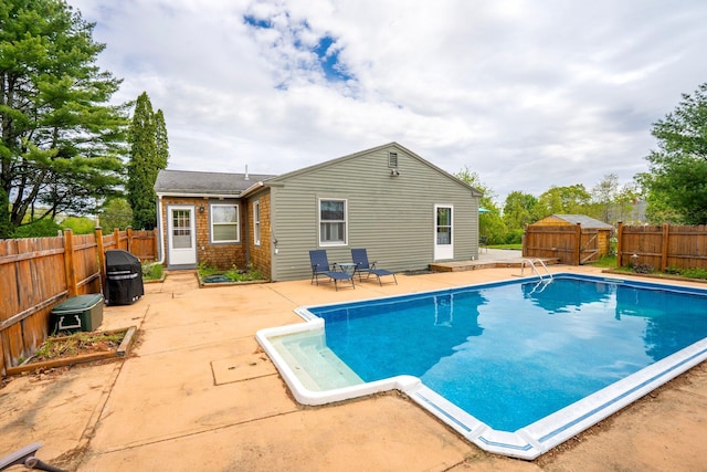 206 Sebago Lake Rd, Gorham, ME 04038 - view of swimming pool with a patio and a fenced backyard