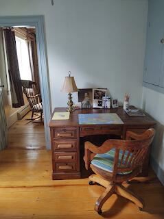 15 River Rd, Phillips, ME 04966 - home office with light wood-style flooring and baseboard heating
