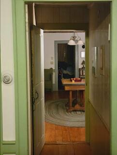 15 River Rd, Phillips, ME 04966 - hall featuring a chandelier