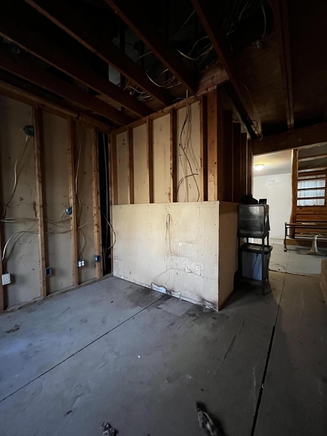 371 Carding Machine Rd, Bowdoinham, ME 04008 - misc room with unfinished concrete floors