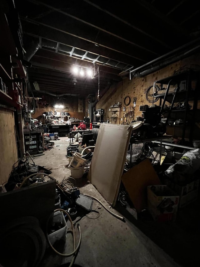 371 Carding Machine Rd, Bowdoinham, ME 04008 - garage featuring a workshop area