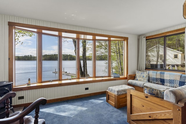 711 Biscay Rd, Bremen, ME 04551 - sunroom / solarium featuring plenty of natural light and a water view