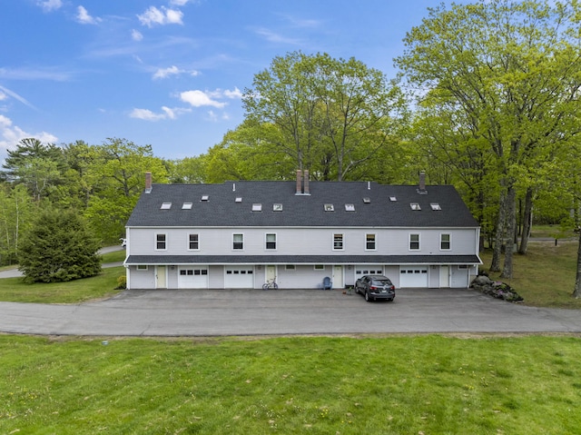 801 US Route 1 Unit C1, York, ME 03909 - back of house featuring a lawn, driveway, and a chimney