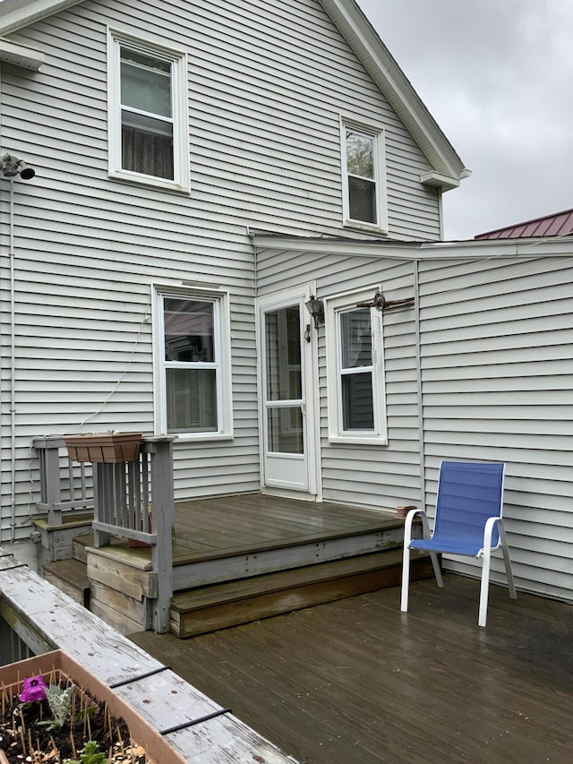 39 Oak St, Waterville, ME 04901 - view of wooden deck