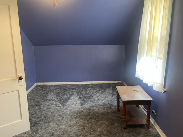 1 S Park St, Caribou, ME 04736 - bonus room with carpet, vaulted ceiling, and baseboards