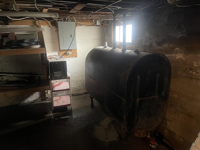 1 S Park St, Caribou, ME 04736 - basement featuring heating fuel and electric panel