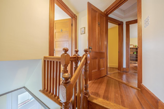 30 Hardys Hill Rd, Deer Isle, ME 04627 - stairway with hardwood / wood-style floors