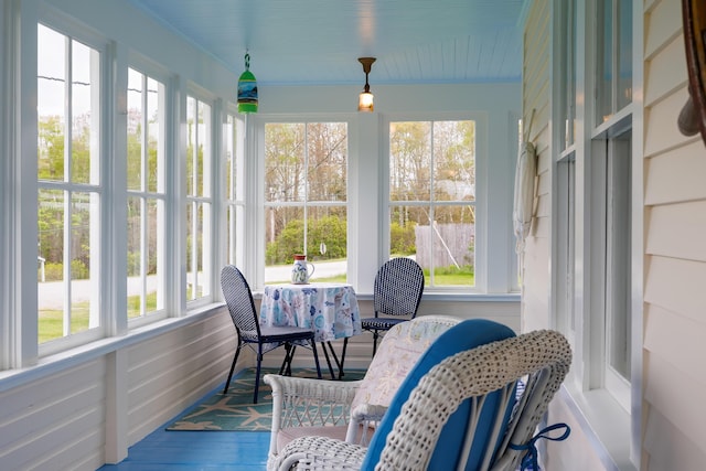 30 Hardys Hill Rd, Deer Isle, ME 04627 - sunroom with wood finished floors