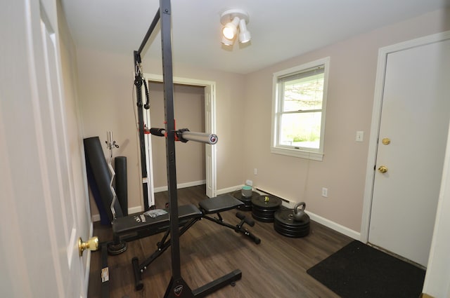 42 Blanchard St, Bangor, ME 04401 - workout area featuring wood finished floors and baseboards