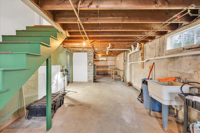 626 Main Rd, Eddington, ME 04428 - below grade area with stairs