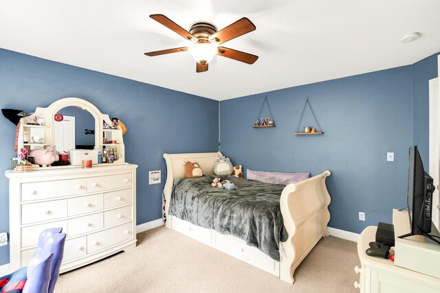 77 Cemetery Rd, Berwick, ME 03901 - bedroom featuring carpet flooring, baseboards, and a ceiling fan