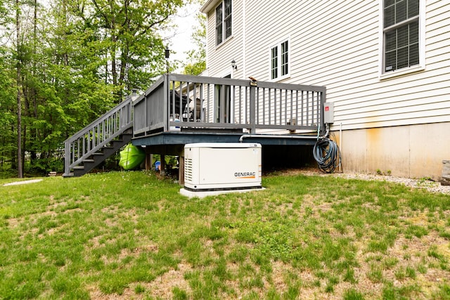 77 Cemetery Rd, Berwick, ME 03901 - wooden deck featuring a lawn and stairs